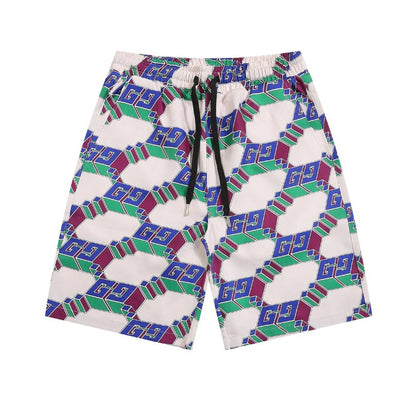 Set Gucci Multicolor GG Pattern Shirt and Shorts GC003