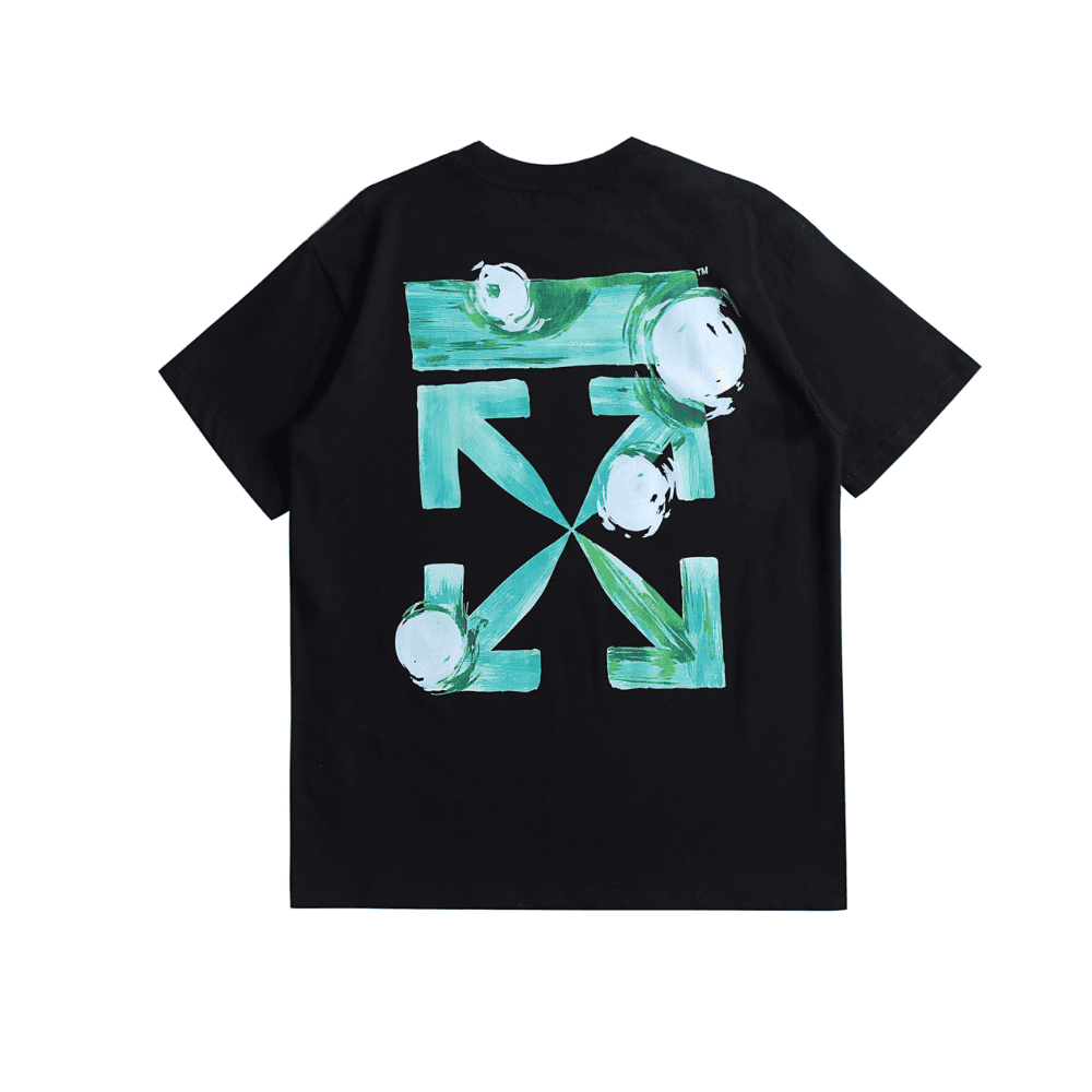 Camiseta Off-White Black Arrow Painted Cotton Jersey - HYPER LIST