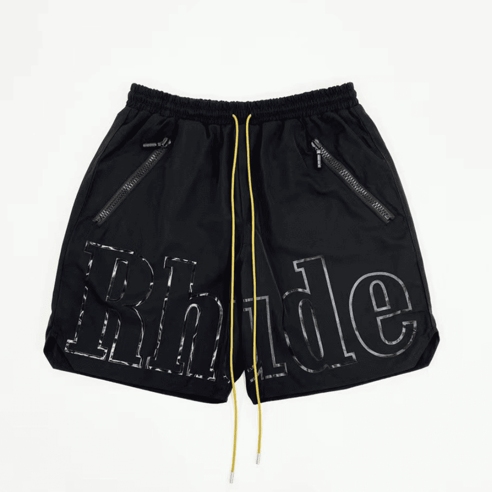 Rhude RH Logo Shorts All Black - HYPER LIST