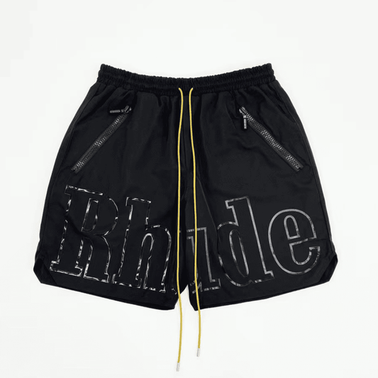 Rhude RH Logo Shorts All Black - HYPER LIST