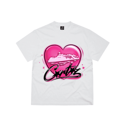 Camiseta Corteiz Pink Heart Tee - HYPER LIST