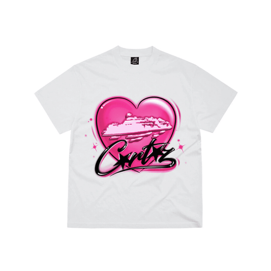 Camiseta Corteiz Pink Heart Tee - HYPER LIST