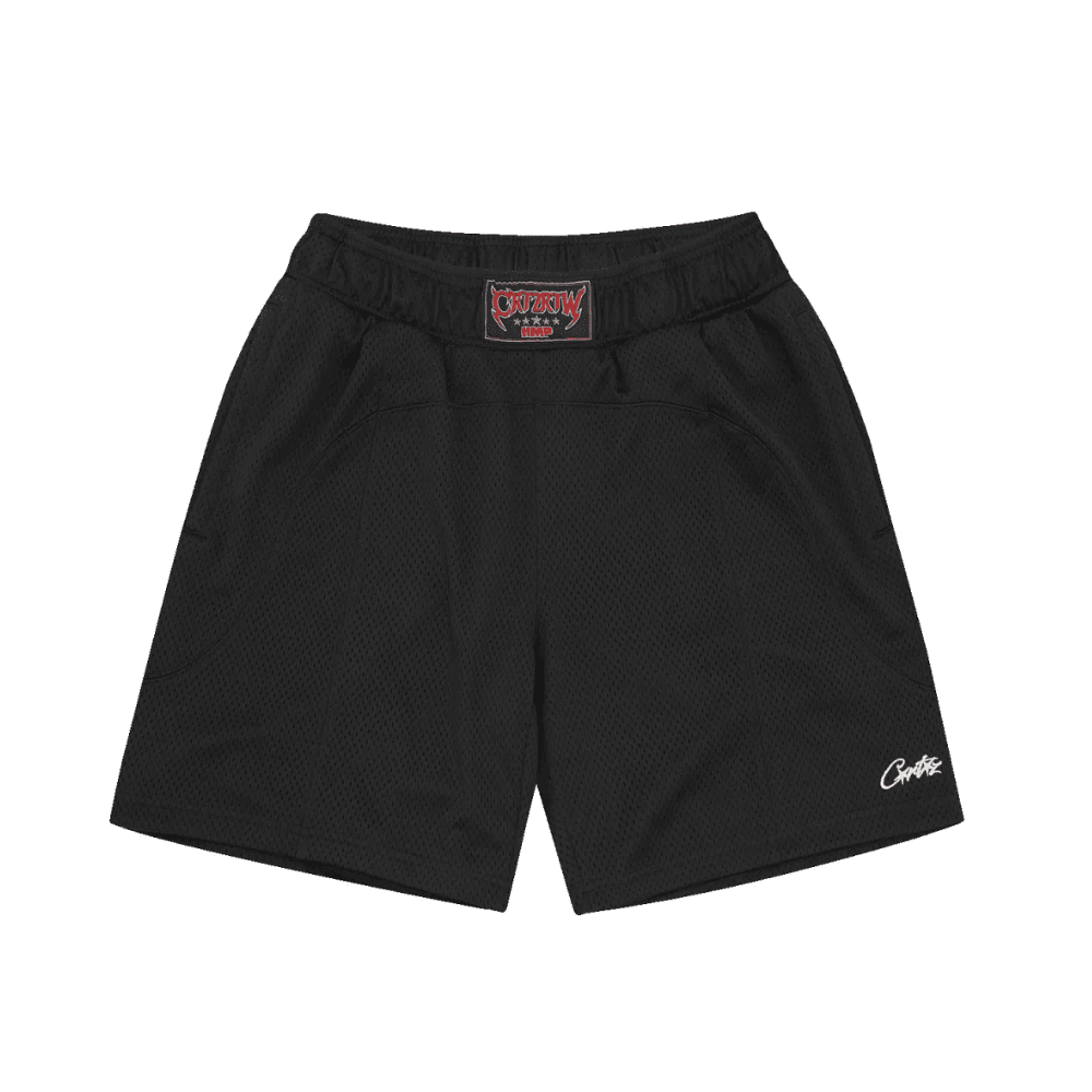 Short Corteiz HMP Mesh Panel White Black - HYPER LIST