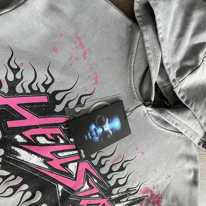 Hellstar Future Flame Grey/Pink Sweatshirt