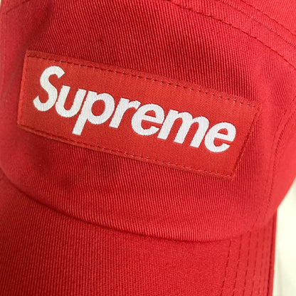 Boné Supreme Washed Chino Twill Camp Red - HYPER LIST