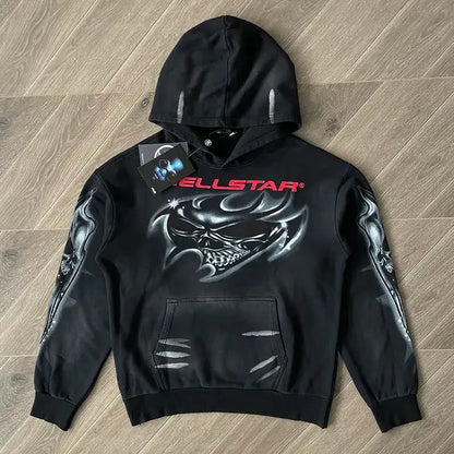 Hellstar Airbrushed Skull Hoodie