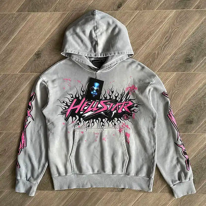 Hellstar Future Flame Grey/Pink Sweatshirt