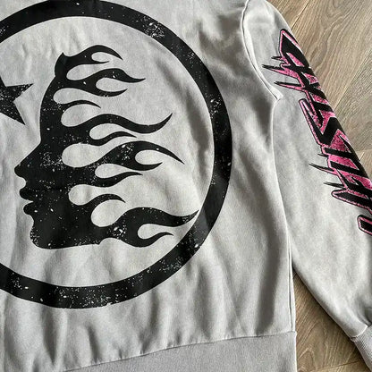 Hellstar Future Flame Grey/Pink Sweatshirt