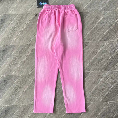 Hellstar Flame Sweatpants Pink/Silver