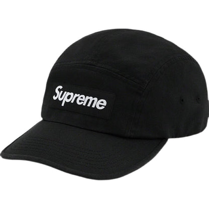 Boné Supreme Washed Chino Twill Camp Black - HYPER LIST