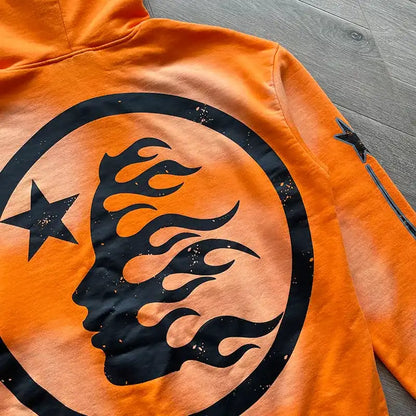 Hellstar Fire Orange Sweatshirt