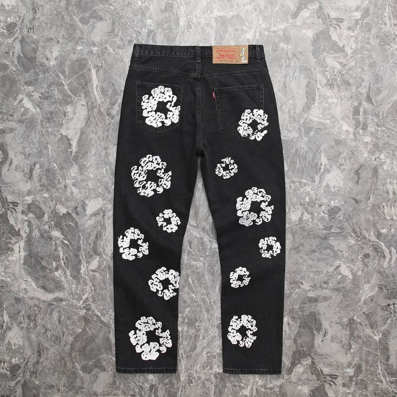 Calça Denim Tears x Levi's Cotton Wreath Jean Black - HYPER LIST