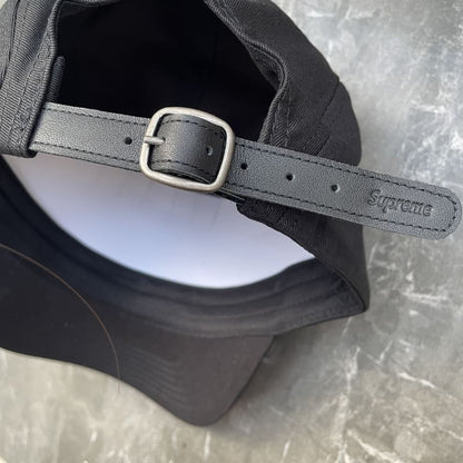 Boné Supreme Washed Chino Twill Camp Black - HYPER LIST