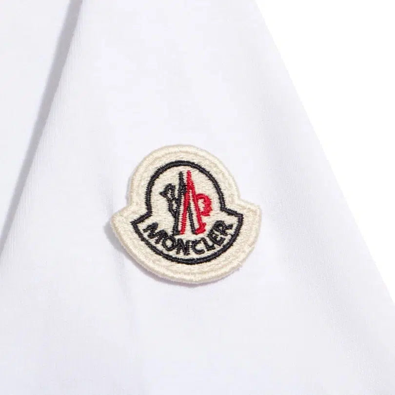 T-shirt Moncler White Logo Crewneck MCL028