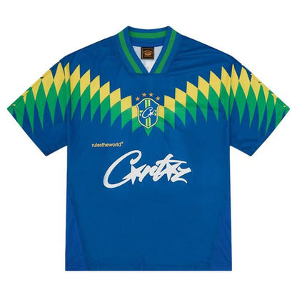 Camiseta Corteiz Futebol Brasil Azul - HYPER LIST