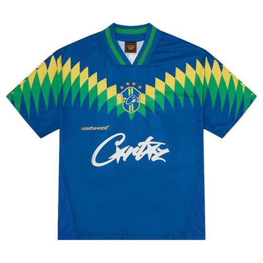 Camiseta Corteiz Futebol Brasil Azul - HYPER LIST
