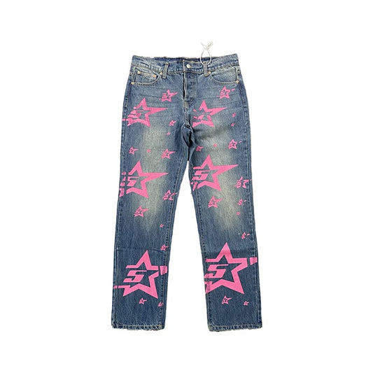 Calça Jeans Sp5der Pink Stars - HYPER LIST