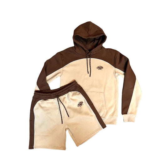 Conjunto Synaworld Pipe Hoodie & Shorts Bege - HYPER LIST