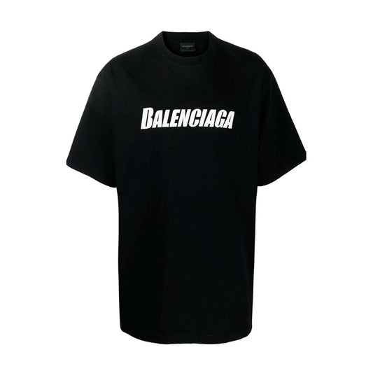 Balenciaga Cracked Logo Distressed T-Shirt 