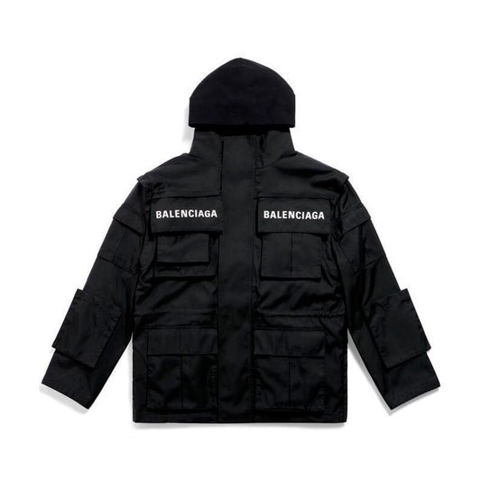 Balenciaga Oversized Parka In Technical Jacket 