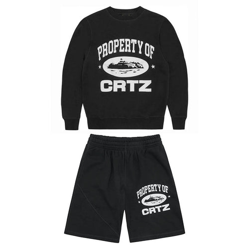 Conjunto Corteiz Shorts Preto - HYPER LIST