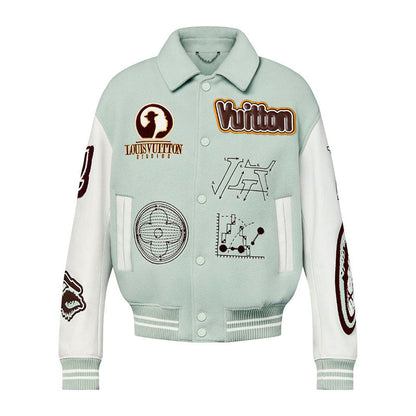 Jaqueta Louis Vuitton Leather and Wool Varsity - HYPER LIST