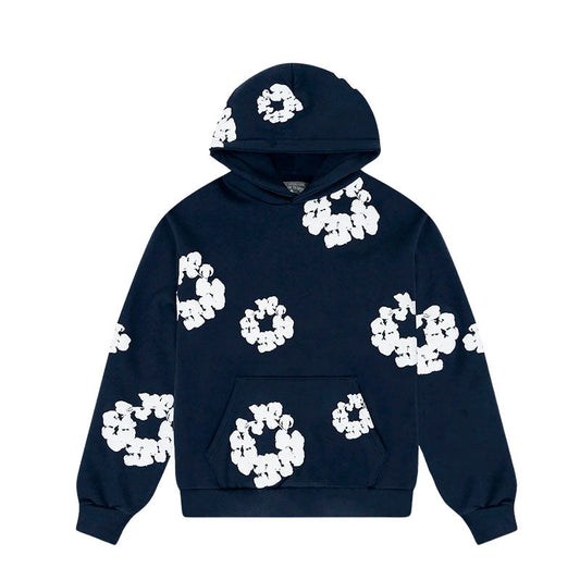 Moletom Denim déchire la couronne de coton bleu marine