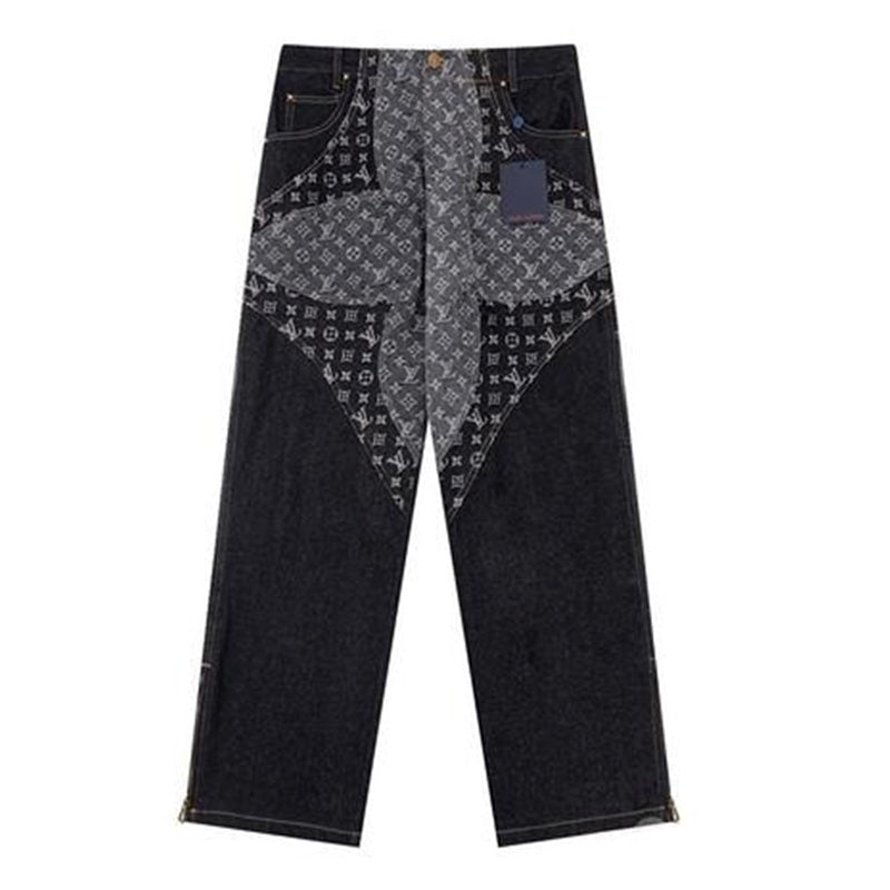 Calça Louis Vuitton Monogram Flower Denim - HYPER LIST