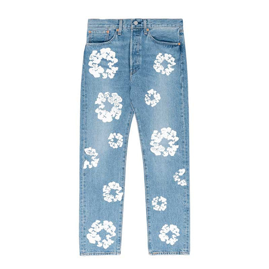 Pantalon en denim clair délavé Tears x Levi's Cotton Wreath Jean