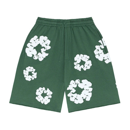 Short en jean déchiré The Cotton Wreath Green