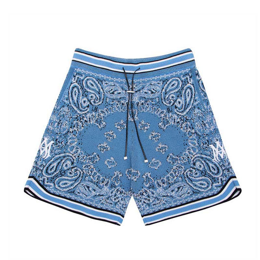 Amiri Bandana Crochet Basketball Shorts Blue - HYPER LIST