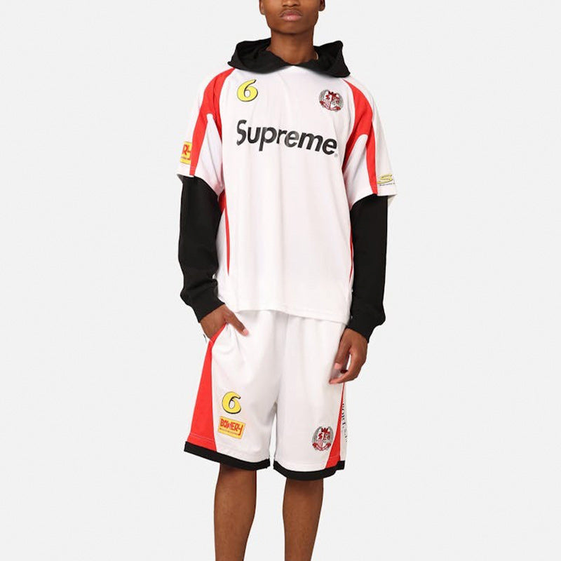 Conjunto Supreme Hooded Soccer Branco - HYPER LIST