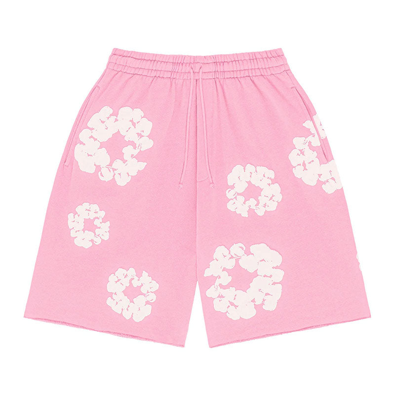 Short en jean déchiré The Cotton Wreath Rose