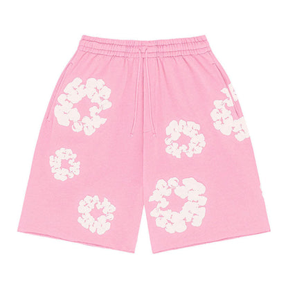 Short en jean déchiré The Cotton Wreath Rose