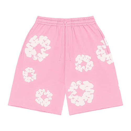 Short en jean déchiré The Cotton Wreath Rose