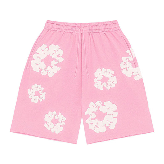 Short en jean déchiré The Cotton Wreath Rose