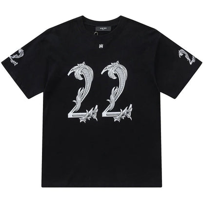Amiri 22 Logo-Print T-Shirt White Black 