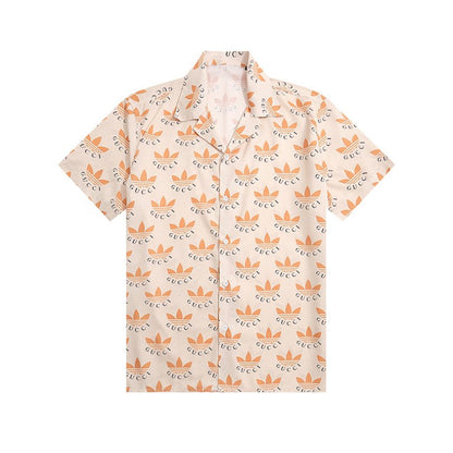 Set Gucci x Adidas Trefoil Beige Shirt and Shorts GC030