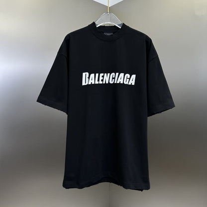 Camiseta Balenciaga Cracked Logo Distressed - HYPER LIST