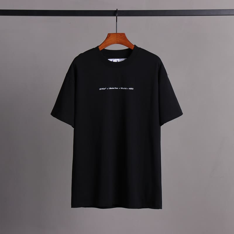 Camiseta Off-White Black Arrow Painted Cotton Jersey - HYPER LIST