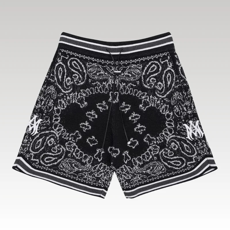 Amiri Bandana Crochet Basketball Shorts