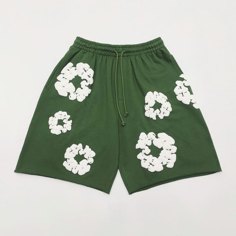 Short en jean déchiré The Cotton Wreath Green