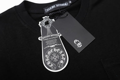 Camiseta Chrome Hearts Triple Cross Logo Preta - HYPER LIST