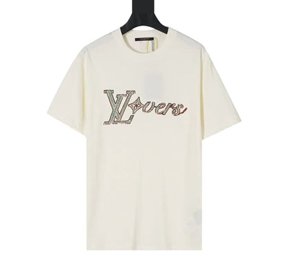 Camiseta Louis Vuitton White Embroidered Lovers - HYPER LIST
