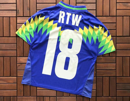 Camiseta Corteiz Futebol Brasil Azul - HYPER LIST