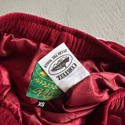 Corteiz Velour Red Tracksuit