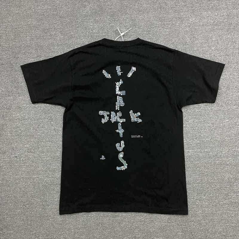 Camiseta Cactus Jack Travis Scott x Playstation Black - HYPER LIST