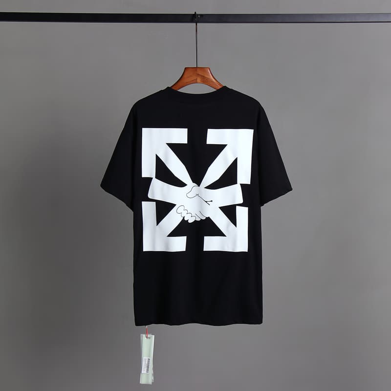 Camiseta Off-White Hand Shake Black - HYPER LIST