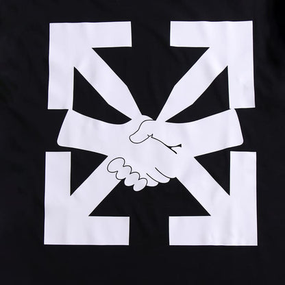 Camiseta Off-White Hand Shake Black - HYPER LIST