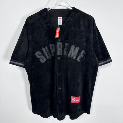 Camiseta Supreme Ultrasuede Mesh Baseball Preto - HYPER LIST